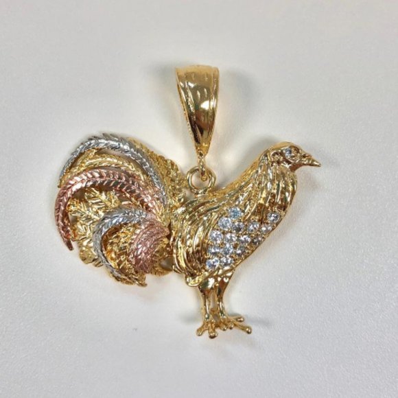 Medalla De Oro Para Hombre De Gallo 3 Oros Gold F - Picture 1 of 4